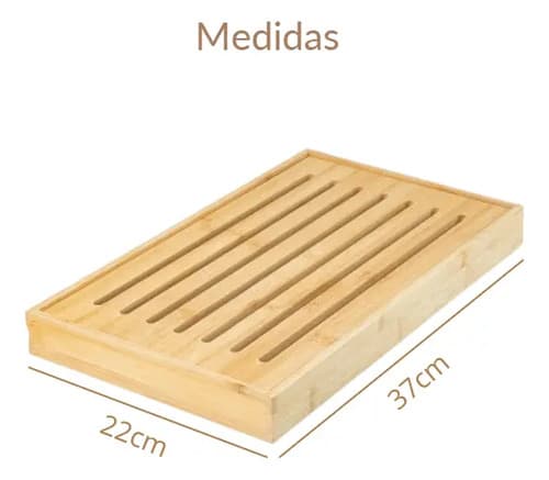 Tábua Bandeja Migalheira Grande Bambu Mesa Posta Pão Liso Madeira