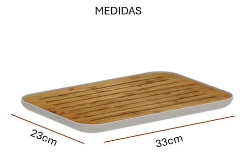 Tabua De Pão Migalheira Mesa Posta Bege Lisa