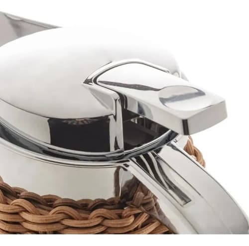 Garrafa Térmica De Aço Inox Rattan Marrom Wolff Marrom