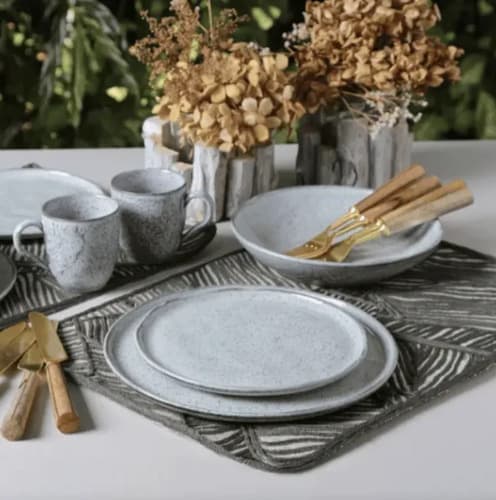 Aparelho De Jantar 16pçs Porto Brasil Stoneware Bio Pistache Verde Menta Liso