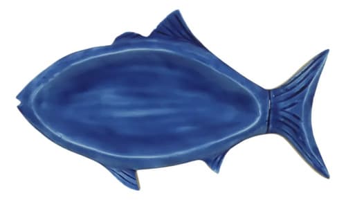Petisqueira Nautica Madeira 2,5x20x34cm Peixe Azul