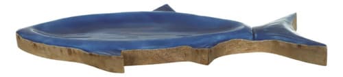 Petisqueira Nautica Madeira 2,5x20x34cm Peixe Azul