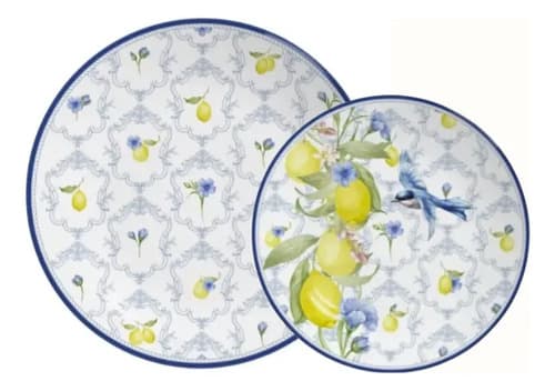 Boleira Com Pé Coup Sicília 29x8,5cm Alleanza Branco/azul