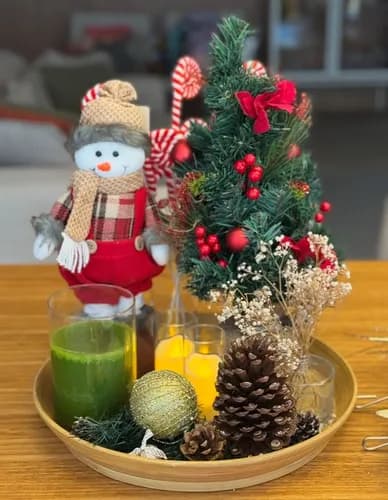 Árvore De Natal Pequena 45cm Decoração Mesa Enfeites Verde