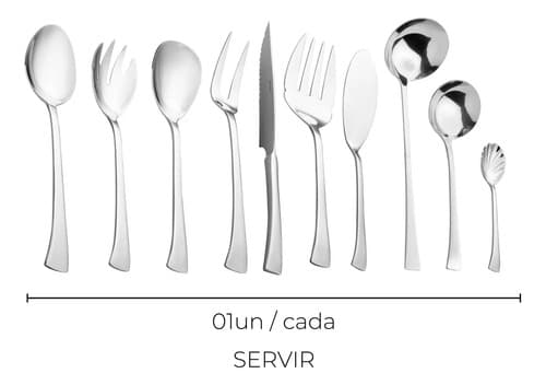 Faqueiro 130 Peças De Aço Inox Sem Estojo Berna Prateado