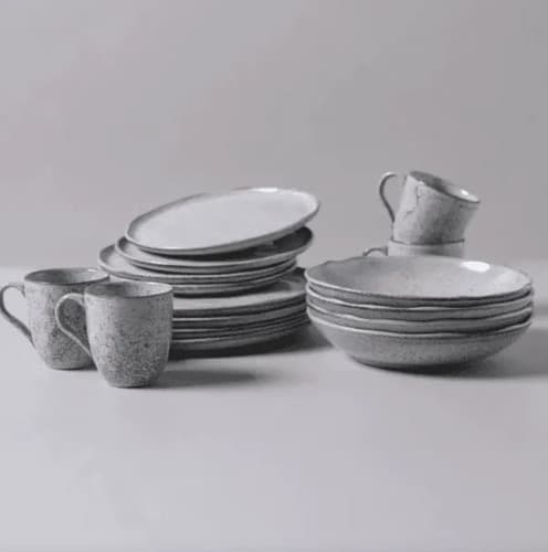 Aparelho De Jantar 16pçs Porto Brasil Stoneware Bio Pistache Verde Menta Liso