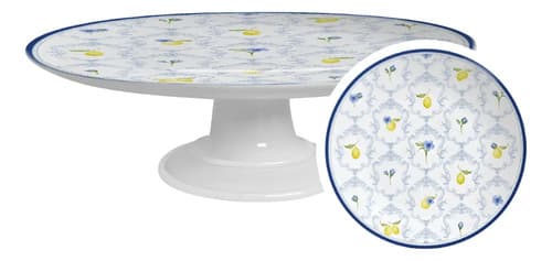 Boleira Com Pé Coup Sicília 29x8,5cm Alleanza Branco/azul