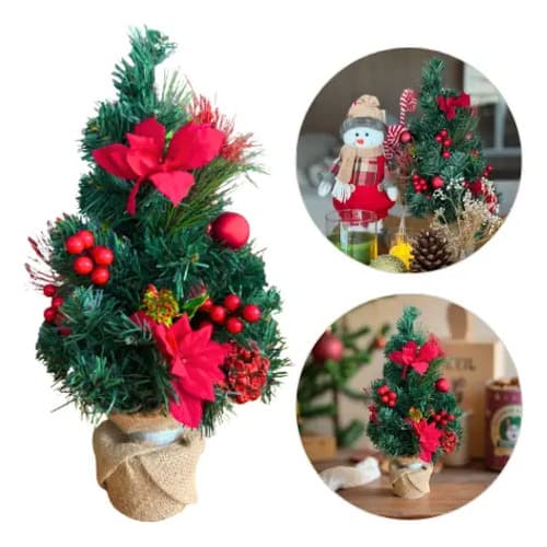 Árvore De Natal Pequena 45cm Decoração Mesa Enfeites Verde
