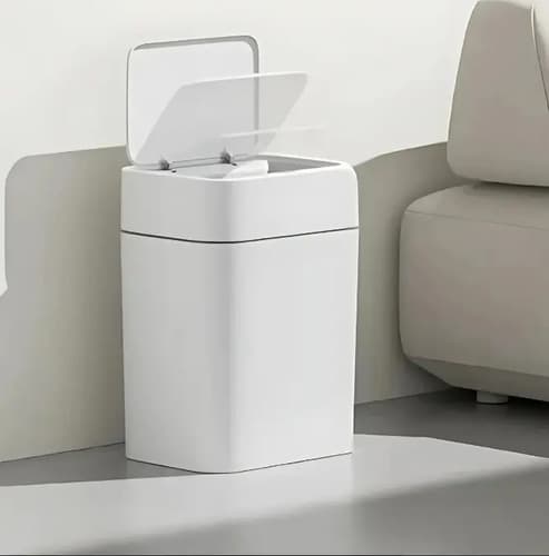 Lixeira Automática 16l Cozinha/lavanderia Branca Branca