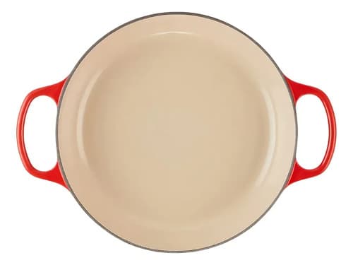 Panela Caçarola Ferro Fundido Esmaltada 30cm Vermelho