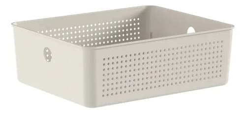 Cesto Ou Flow 9cm -5,4l Organização Lavanderia/armário Bege