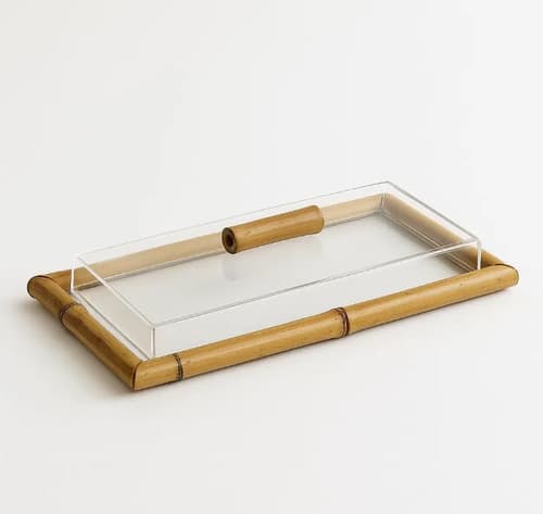 Kit Porta Frios Bambu E Vidro Com Pegador Café Da Manhã Bambu
