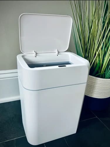 Lixeira 12l Com Sensor Automático Nkf Home Para Banheiro Branco