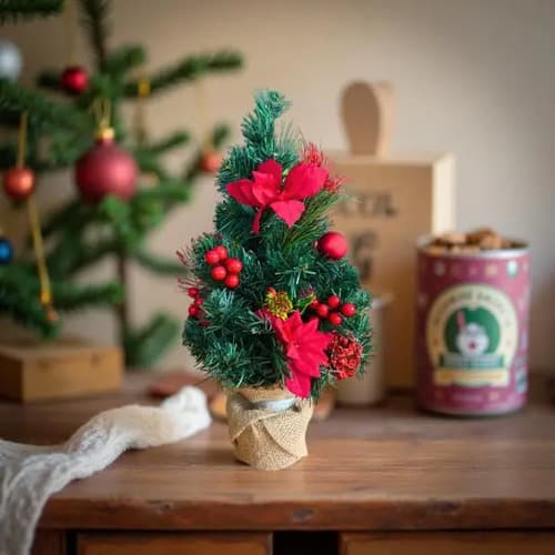 Árvore De Natal Pequena 45cm Decoração Mesa Enfeites Verde