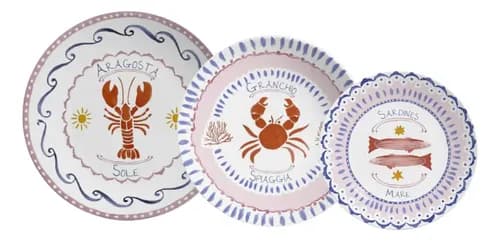Jogo De Jantar Di Mare 18 Pçs Alleanza Náutico Náutico