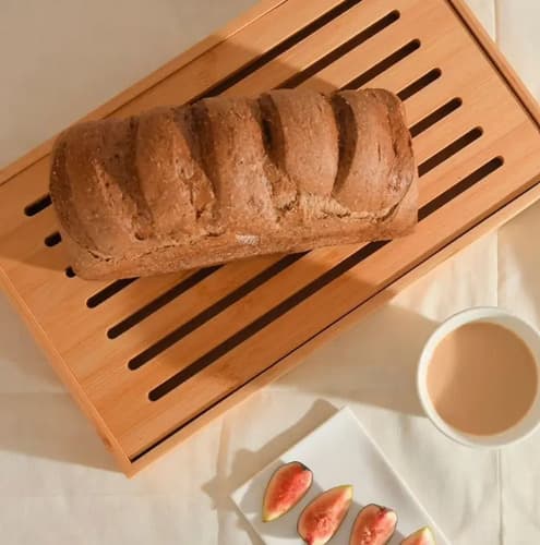 Tábua Bandeja Migalheira Grande Bambu Mesa Posta Pão Liso Madeira