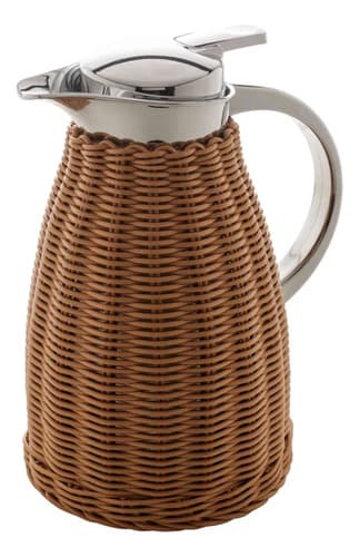 Garrafa Térmica De Aço Inox Rattan Marrom Wolff Marrom