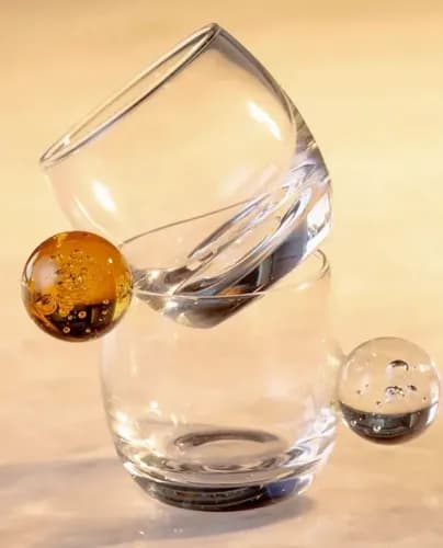 Conjunto 6 Xícaras Esfera Transparente Com Pires 90ml Transparente