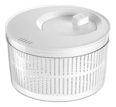 Secador Organizador Saladas 5,5l Centrifuga Clear Fresh Ou Branco