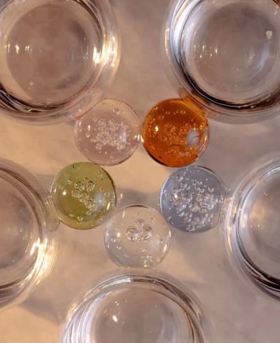 Conjunto 6 Xícaras Esfera Transparente Com Pires 90ml Transparente